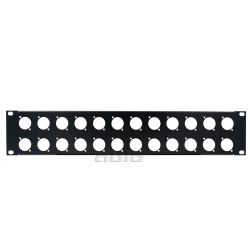 ABLO AG-24 2U Panel rack podwójny / blank 24 otwory typ D-shape / xlr